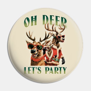 Let's Party Funny Christmas Pin