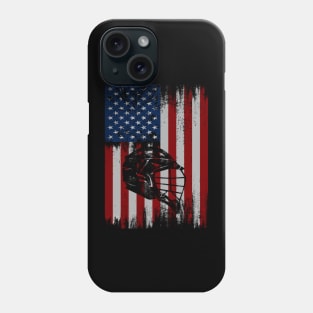 lacrosse american flag Phone Case