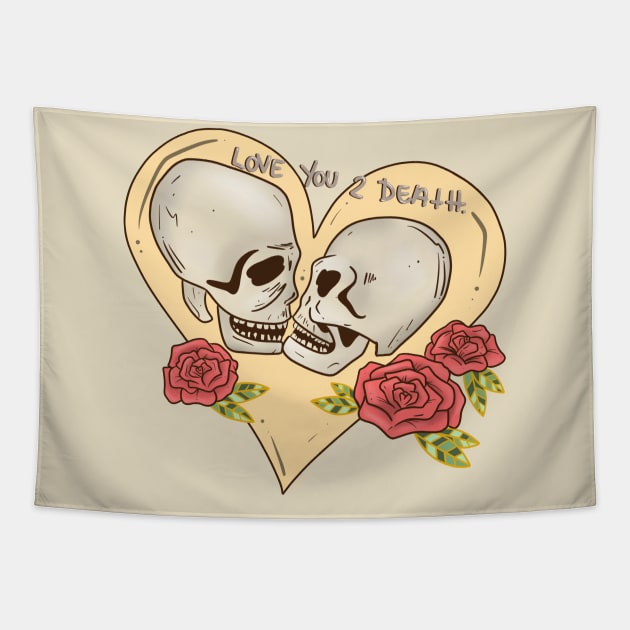 Love You to Death Tapestry by Throwin9afit