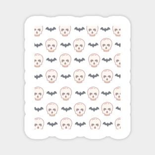 Cute Simple Halloween 2020 Skull Bat Pattern Gift Magnet