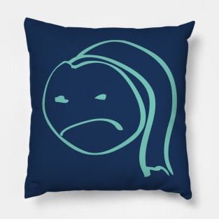 Girl Grumpy Pillow