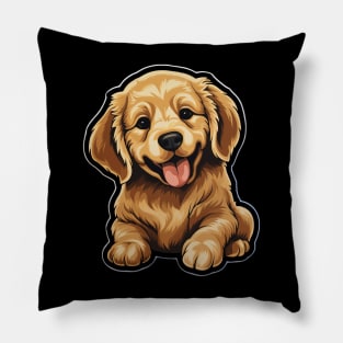 Cute Golden Retriever Dogs - Funny Golden Retriever Dog Pillow