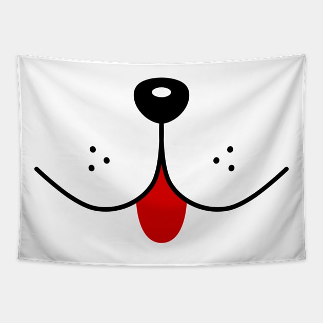 Funny Dog Face Cute Animals Nose Tapestry by xsylx