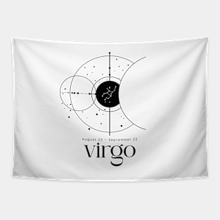 Minimalist Virgo Zodiac Sign Constellation Astrology Aesthetic Horoscope Tapestry