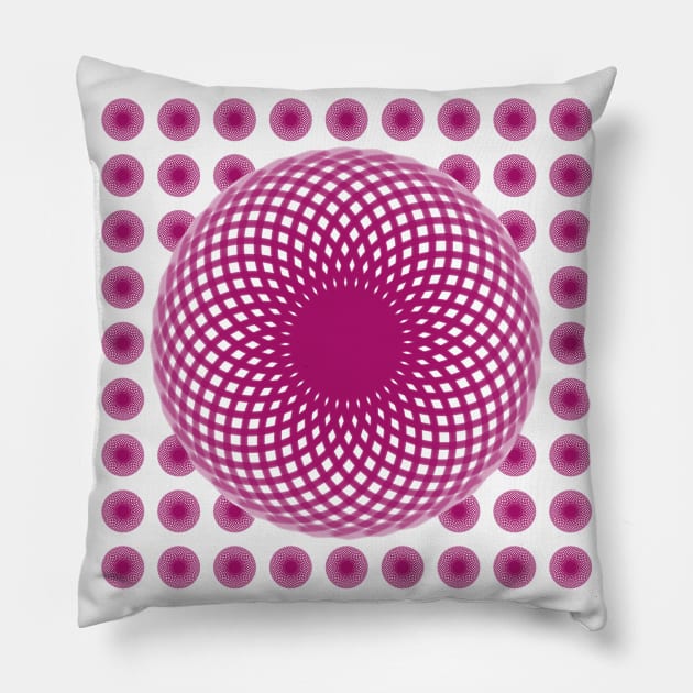 Pink Sphere Pattern Pillow by Designs_by_KC