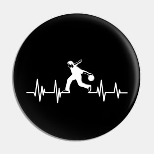 heartbeat bowling  player,bowling Birthday bowler lover Pin