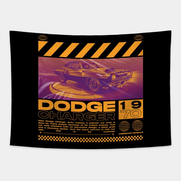 Dodge Charger streetwear Tapestry by Den Vector