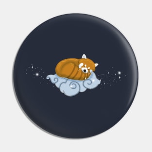 Sleeping Red Panda Cloud Pin