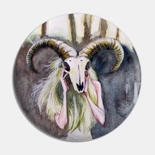 Goat skull Pin