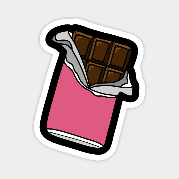 Chocolate Bar Magnet by Kelly Louise Art