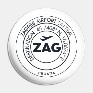 Airport ZAG ZAGREB Pin