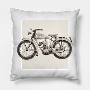 Vintage Motorcycle Pillow