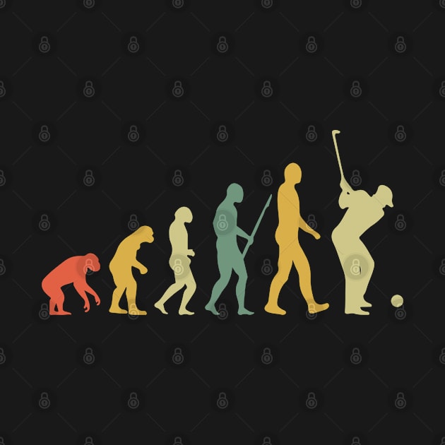 Golf Player Evolution Golf Club Golfer Golf Retro by CrissWild