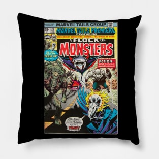 Flock of Monsters Pillow