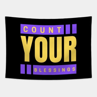 Count Your Blessings | Christian Typography Tapestry