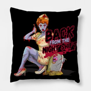 Emergency Night Shift Zombie Nurse Pillow