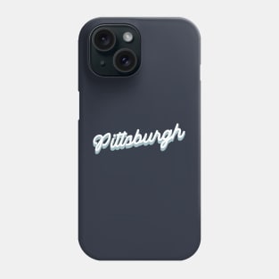 Pittsburgh cursive script Phone Case