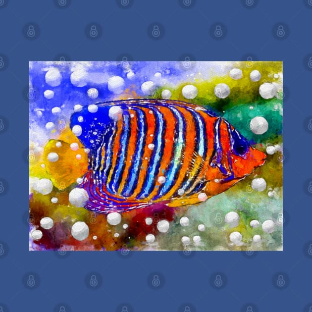 Royal Angelfish Watercolor by danieljanda