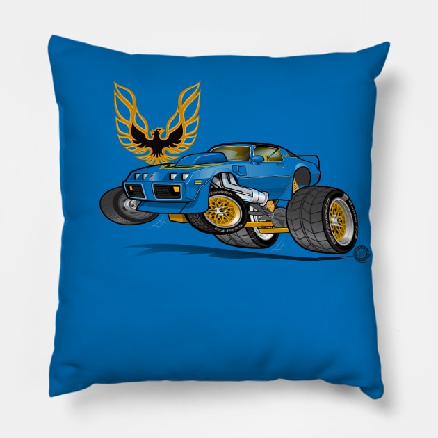 79 Trans Am Shaker Pillow by Goin Ape Studios