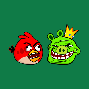 Rage-Bird and Troll-Pig T-Shirt