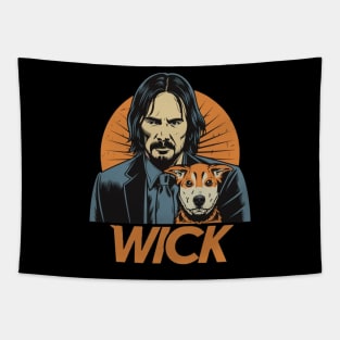 John Wick and dog Tapestry