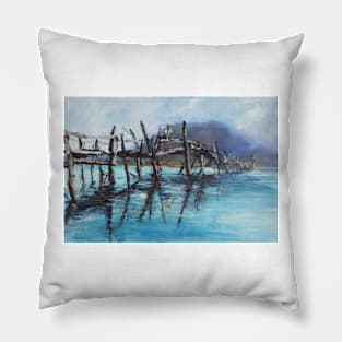 Stick bridge Gogleys Creek, 1950's Pillow