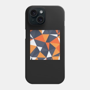 Modern Geometric Grey and Orange Phone Case