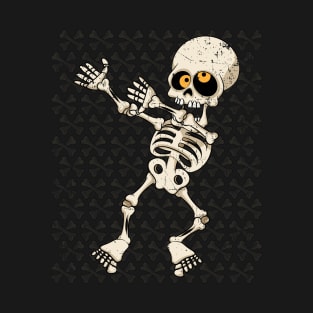 Dabbing Dancing Skeleton Halloween Gift T-Shirt