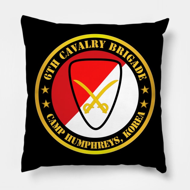 6th Cavalry Brigade Camp Humphreys Korea Pillow by twix123844