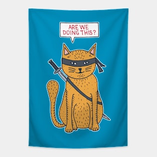 Ninja Cat Tapestry