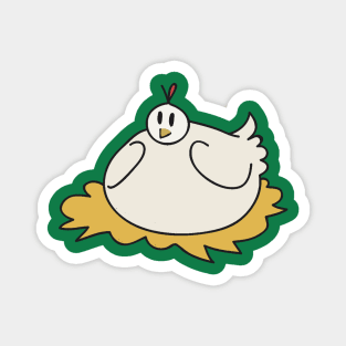 White Cartoon Chicken Magnet