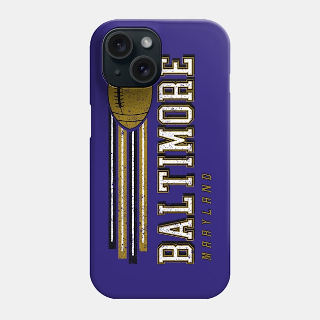 Baltimore Football Retro Vintage Stripes Phone Case by Ruffeli