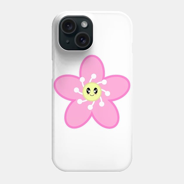 Cute Cherry Blossom Sakura Flower in White Phone Case by Kelly Gigi