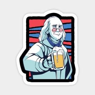 Funny Franklin Beer Design Magnet