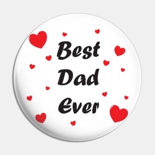 Best dad ever heart doodle hand drawn design Pin