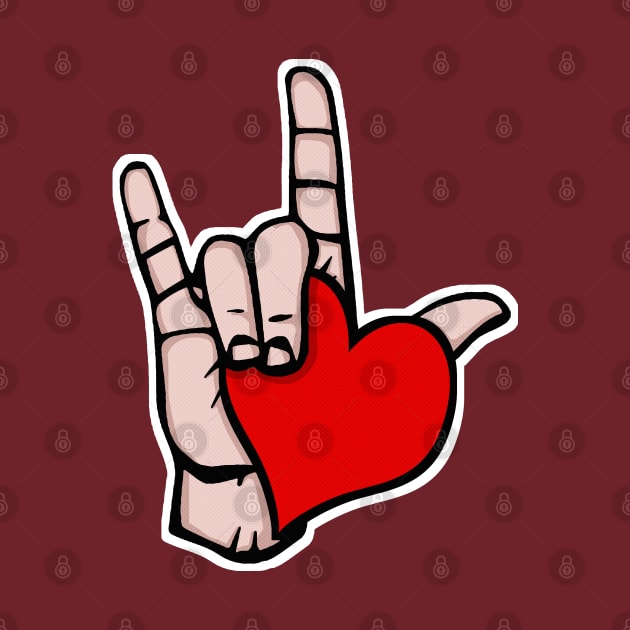 I Love You in American Sign Language #1 / Heart Design by DankFutura