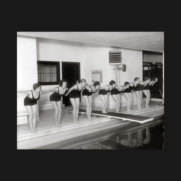 Girls Swim Team, 1930. Vintage Photo by historyphoto