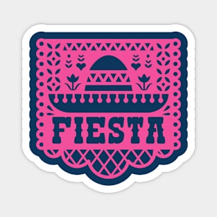 Fiesta Papel Picado Banner with Sombrero Magnet