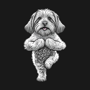 Coton de Tulear Yoga Dog Puppy Funny Dogs Tree Pose Asana T-Shirt