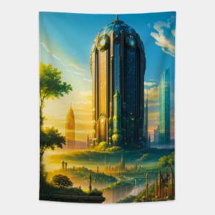 Thick Solarpunk Building Tapestry