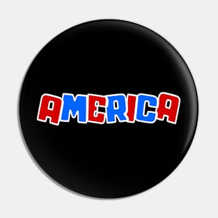 AMERICA Blue Red Usa Pin