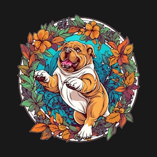 Flora Bulldog Lover Dancing Dog T-Shirt