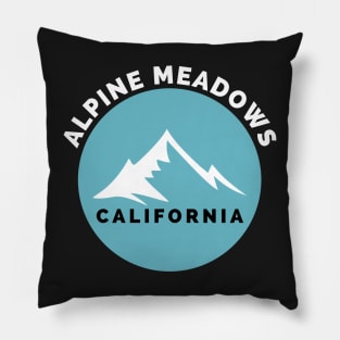 Alpine Meadows Ski Snowboard Mountain California Yosemite - Travel Pillow