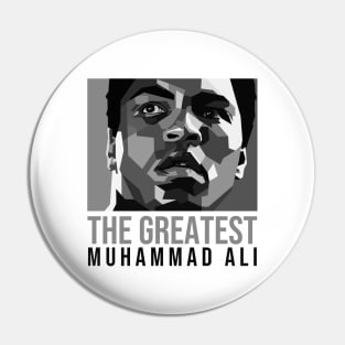 The Greatest Muhammad Ali Grayscale Pin