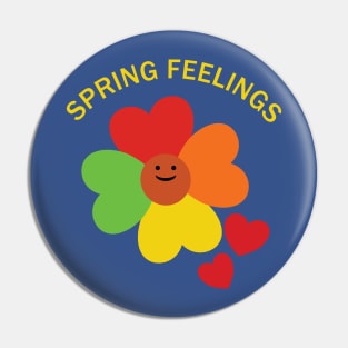 spring feelings with flower Pin