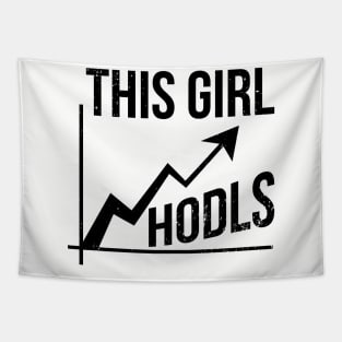 This girl HODLs to the MOON Tapestry