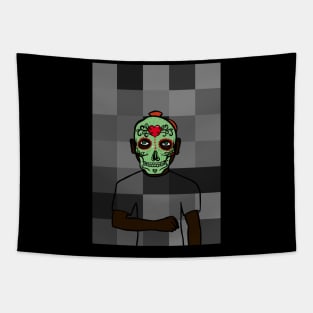 Exclusive MaleMask NFT - MexicanEye Color and GreenSkin on TeePublic Tapestry