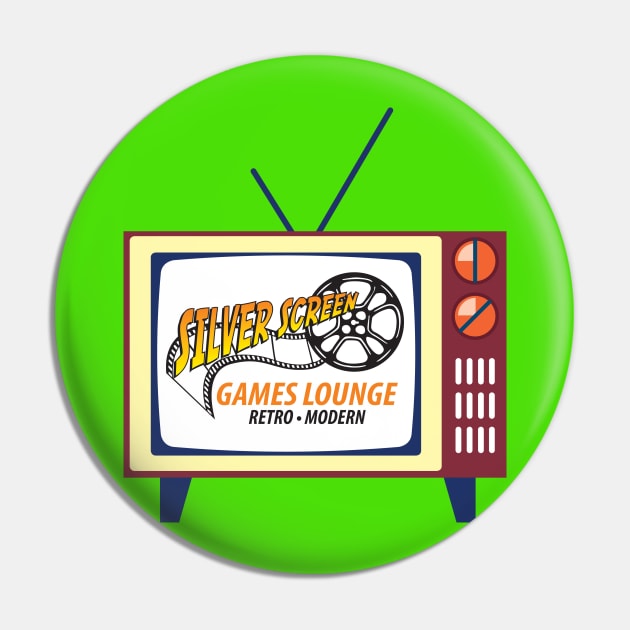 Silver Screen Games Lounge Pin by WhatProductionsBobcaygeon