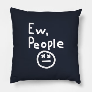 Ew People White Line Pillow