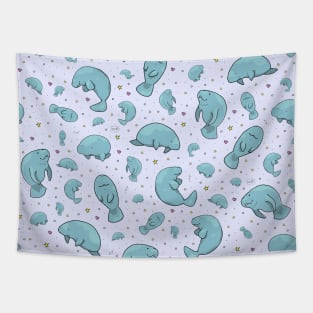 Cute Manatees Tapestry